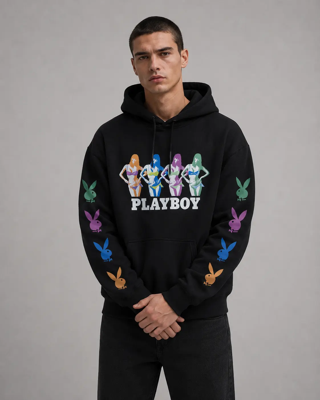 Playboy March 2019 Playmate Miki Hamano Repeating Bunny Hoodie