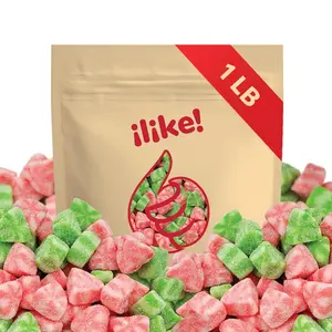 Sour Watermelon Candy | 1 Pound Pack | Sugar Coated Gummy Candy Fruit Snacks | Juicy Watermelon Slices | Sweet and Tangy Flavor Gummies