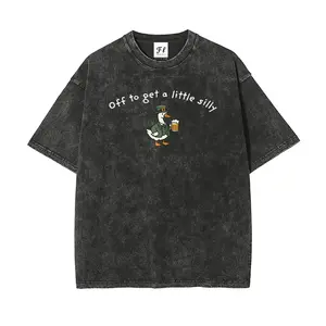 Unisex  “Off to get a little silly” Vintage Shamrock Vintage Washed T-Shirt   – St. Patrick’s Day Graphic Tee