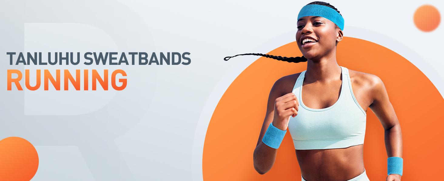 Sweatbands Sport Headbands for Men & Women,Terry Cloth Sweat Band for Tennis, Running, Basketball, Working Out, Exercise- Athletic Sweat Cotton Headband Outdoor