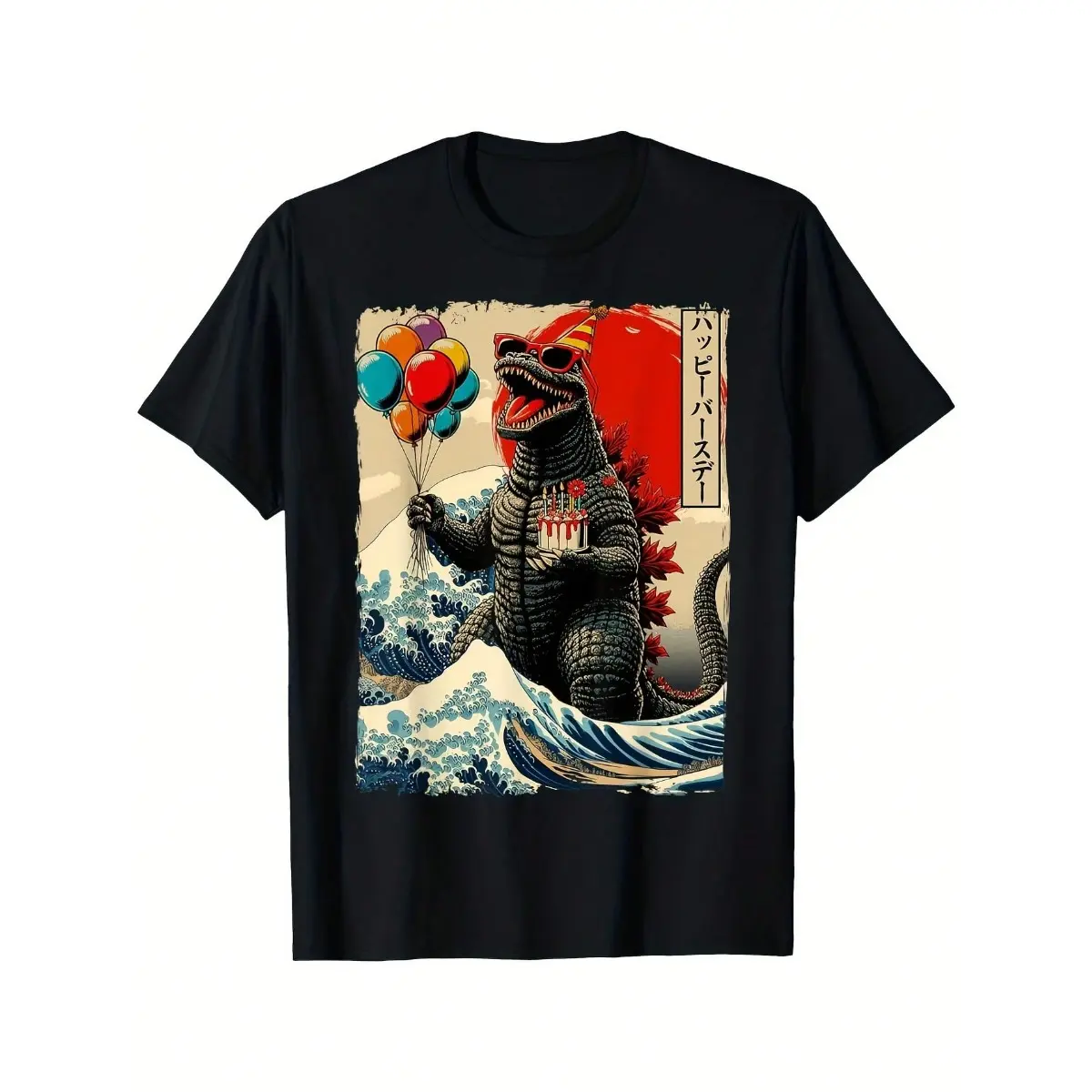 Women's Short-Sleeve Fitted Kaiju Print Cotton T-Shirt - Streetwear Top, Comfort-Designed for Casual Occasions, Ideal Gift for Fashion-Forward Individuals, Shortsleeve