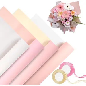 40 Sheets  Color Flower Wrapping Paper Double Sided  Florist Bouquet Supplies Flower Paper for Bouquets DIY Crafts Packaging, 22.8x22.8 inch