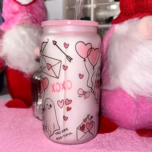 Be my boo 16oz glass cup Coffee