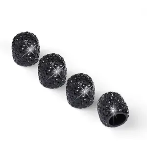 4 Pack Crystal Rhinestone Car Tire Valve Stem Caps, Wheel Valve