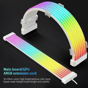 Computer Case Bendable ARGB Light Board,Suitable For Graphics Card 24pin/8pin/2x8pin/12VHPWR/Motoard Decorative light strip