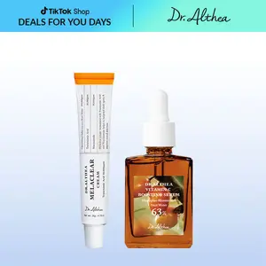 [Dr.Althea Official] Brightening Boost Set - Vitamin C Boosting Serum for a Radiant, Even Complexion,  Melaclear Cream to Visibly Reduce Dark Spots, Korean Skincare
