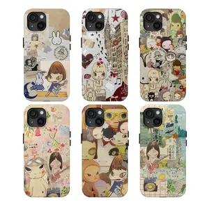 Cute Yoshitomo Nara Art Phone Case, Yoshitomo Nara Japan Aesthetic Case Gifts Suitable for iPhone 17-11 Pro Max/Plus and  Samsung Galaxy S23-25