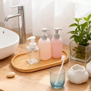 1pc Bamboo Tea Tray, Decorative Storage Tray, Multi-Purpose Bathroom Countertop Tray, Round Edge Bamboo Vanity Tray, Multifunctional Tray