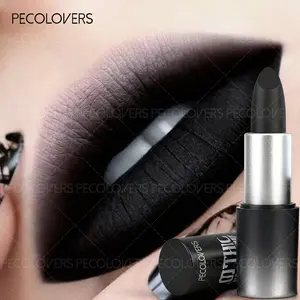 Matte Black Lipstick，Long-Lasting Vitality Matte Lipstick,Long-Lasting Waterproof Lipstick, Luxurious Long Lasting