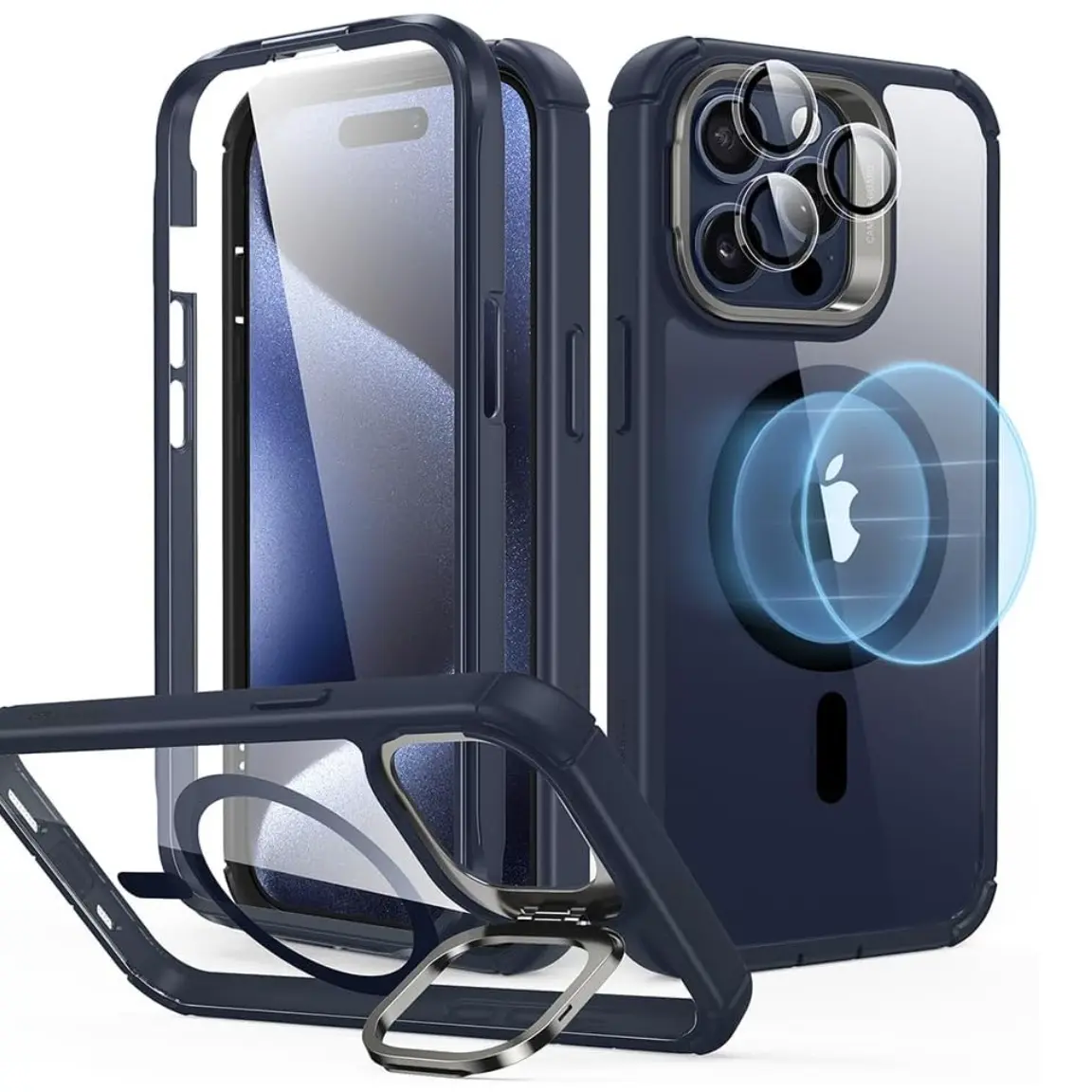 Clear Dark Blue + Stand