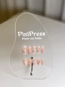 PixiPress 10PCS Handmade Press On Nails Reusable 3D Gel / Acrylic