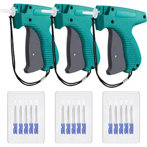 3 Pieces Clothes Tagging Applicator Garment Tag Attacher Label Tagging Machine with 15 Steel Needles for Boutique Store Consignment Garage Yard Sale (Green)