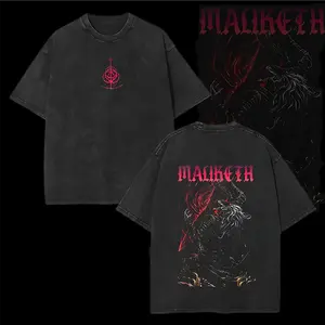 Limited Edition Elden Ring Game Anime Double Printed Lightweight Acid Washed , Gift For game lover MALIKETH Menswear Top Cotton Shirt cape let bee polo bundle eugene emo clothes unknown jones new york outfit affliction good graphic tees