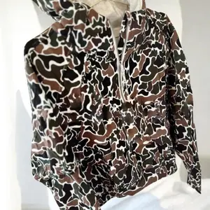 Men's/Women's Retro Spot Camo Half-Zip Hoodie - Streetwear Style for Casual Daily, Urban Exploration & Outdoor Leisure