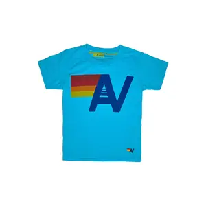 KID'S LOGO TEE - NEON BLUE