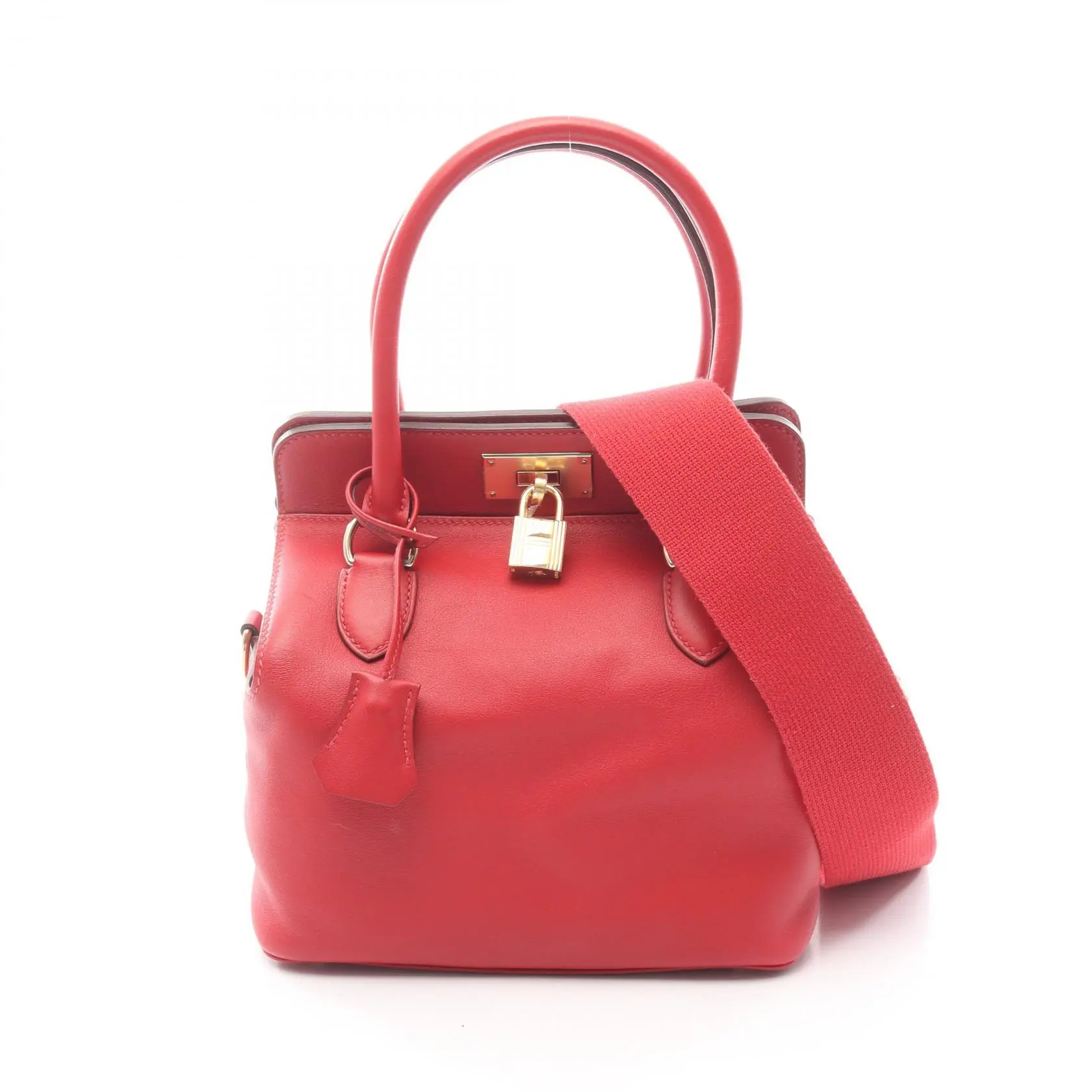 Pre-owned HERMÈS Calfskin Shoulder Bags Hermes Toolbox20 Handbag