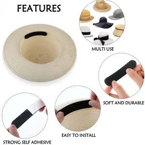 15pcs Hat Size Adjuster Kit- Self-Adhesive Comfort Foam Inserts for Cap Sizing| Universal Fit for Baseball/Snapback/Bucket Hats| No-Slip Reducer Tape