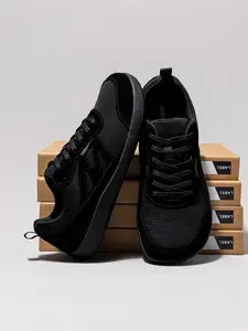 HOBIBEAR Women's Wide-Fit Textile Trendy Walking Shoes, Breathable Lace-Up Casual Daily Wear Footwear, Comfortable Ladies' Shoe for Everyday Use