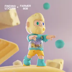 [FINDING UNICORN] 【Live Unboxing】FARMER BOB VANTA ZOMBIE BOB 400% Cheese Newborn Series Collection Figurine Toys for Modern Home Decor, Collectible Art Toy Cute Figures Desktop Ornament Collectible Toys Birthday Gifts