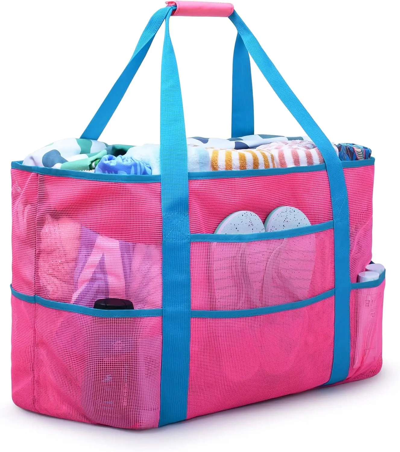 Mesh Beach Bag   Sandproof Beach Tote Pool Swim Bag Travel Vacation Essentials