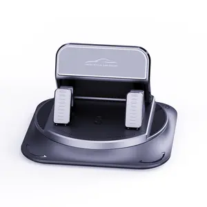 Universal Car Dashboard Phone Holder, 360° Swivel Rotation Bracket, Adjustable Spring Clamp & Anti-Slip Base, Easy One Hand Operation for iPhone, Samsung and Android Smartphones