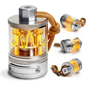 Vintage Aluminum Camping Lantern Light - Dimmable Warm Glow Lamp, Handcrafted Alloy, USB-C 72H Runtime, IPX4 Waterproof for Hiking, Backpacking & Glamping |     LumiSummit