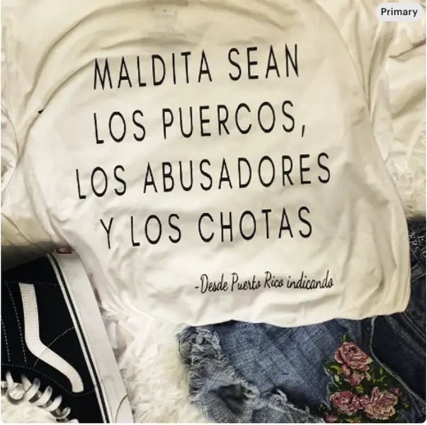Desde Puerto Rico indicando