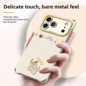 2026 NEW Cute Pastel iPhone 16/17 Case | Lucky Elephant + Rainbow Design | Shockproof & Sturdy Wrist Strap