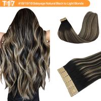 #(T1B/19)P1B Natural Black to Light Blonde