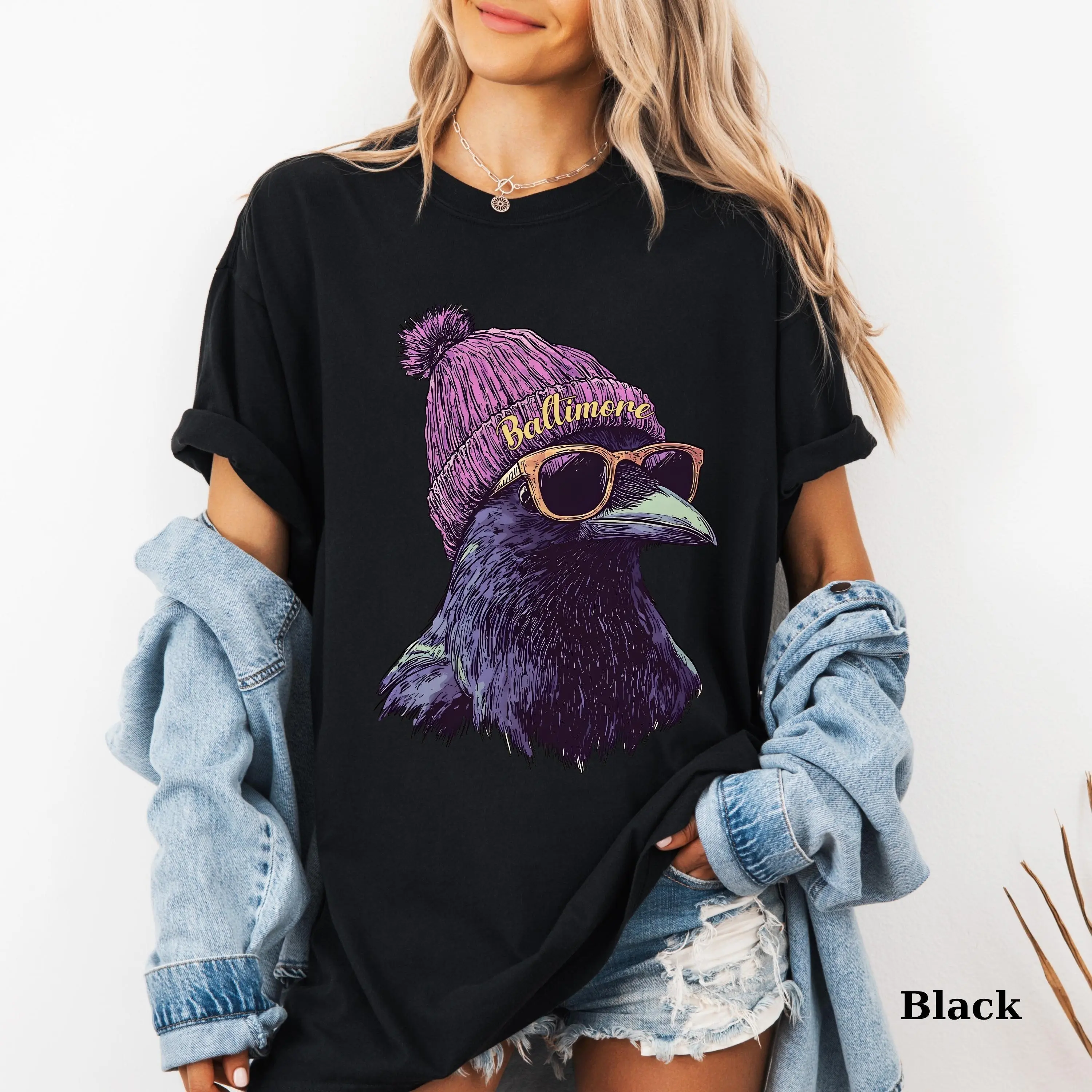Comfort Colors Baltimore Football T-Shirt, Retro Game Day T-Shirt, Game Day Gift For Football Fans