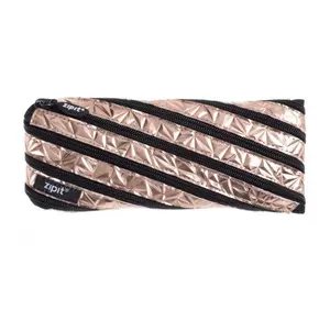 ZIPIT Metallic Pouch - Shiny Zipper Pencil Case for School Makeup & Travel | Trendy Storage for Kids Teens Adults with Lifetime Warranty