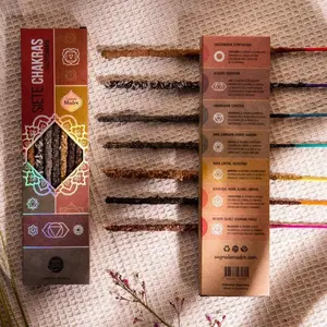 7 Chakra Incense Box - Rose, Sandalwood, Palo Santo, Rosemary, Myrrh, Copal, Lavender Aromatic Sage Aromatherapy Oil