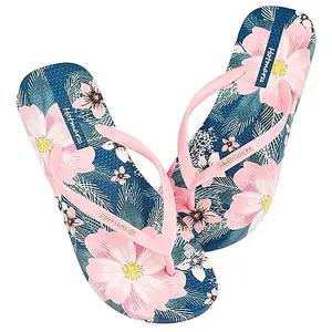 Hotmarzz Women Flower Sandals Colorful Flip Flops Beach Slippers Flat Slides Pink Footwear Summer Walking Shoes Flipflop Comfort