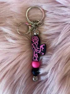 Country Western Themed Beaded Keychains
