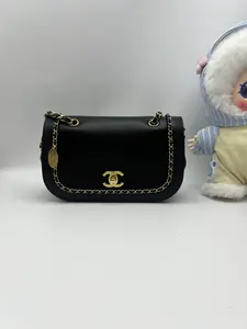 Pre-owned CHANEL Black Flap Bag with Gold Tone Interlocking CC Logo | TikTokMadeMeBuyIt