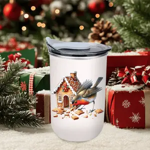 1pc 10oz Insulated Mug, stainless steel portable coffee mug, toothbrush mug, mouthwash mug, water bottle, birthday gift, Christmas, Valentine's Day, bathroom gift, student back-to-school gift (mug only). Suitable for gifting.