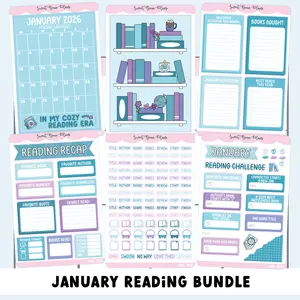 January 2026 READING Journal Bundle (6 Pages)
