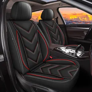 Seat Covers Full Set Fit for Chevrolet Chevy Colorado 2015-2026 Leather Seat Covers Waterproof Seat Cushion Protector Compatible with Airbag(2 Rows 5 Seats)