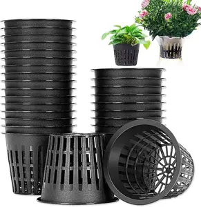 50 PCS 3 Inch Heavy Duty Net Pots,Hydroponic Cups,Garden Slotted Mesh Net Cups,Plant Nursery Net Pots