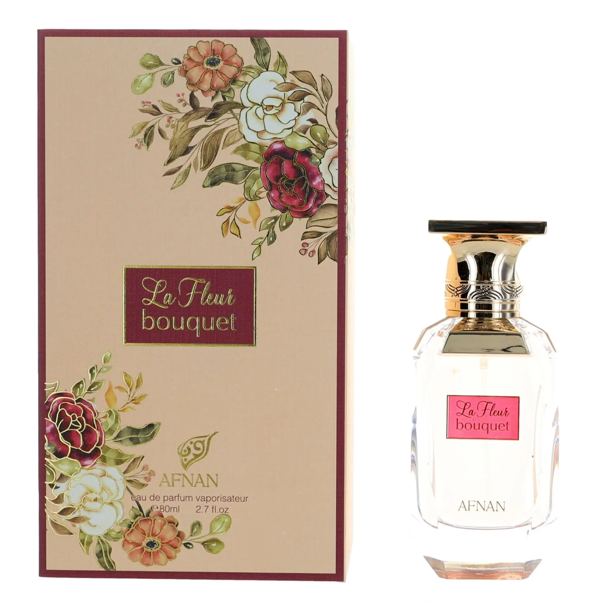 Afnan La Fleur Bouquet Elegant Floral Perfume for Women, 2.7 oz (2 to 2.9 fl oz) EDP Spray - Floral, Fruity, Musk Notes