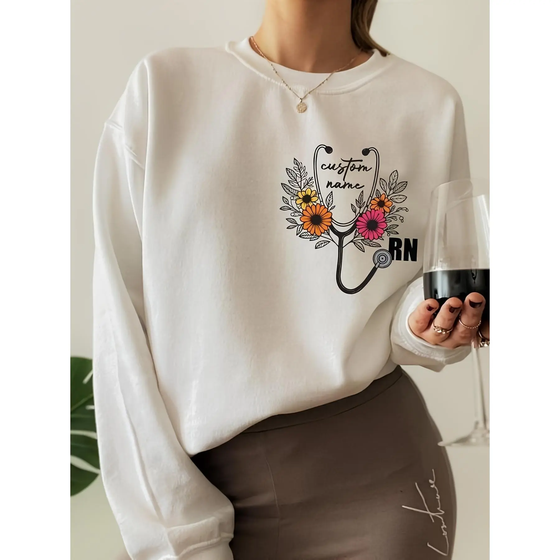 Women's Nurse Hoodie  Personalized Nursing Apparel with Custom Name, Soft Everyday Sweatshirt for Nurses, Professionals (Machine Washable AllSeason Pullover), Hospital Wear, Casual Pullover,