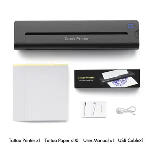 A41 Wireless Tattoo Transfer Stencil Printer, Tattoo Printer Kit for Tattoo Artists & Beginners, Compatible with Smartphone & Pc, Halloween Gift