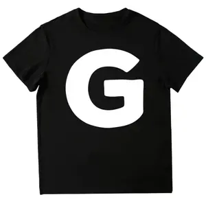 Large White "G" Letter Minimalist Statement Shirt