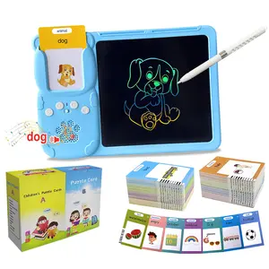Talking Tablet,Talking Tablet, 2 in 1 Drawing Speaking Tablets with Bilingual Flashcards 510 Sight Words & LCD Writing Pad, Build Writing, Reading, and Language