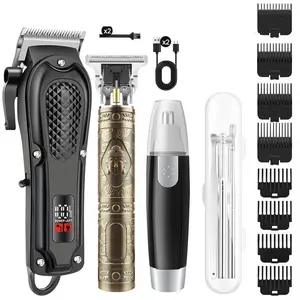 Professional Cordless Hair Clipper Set for Men – Rechargeable Electric Trimmers, Practical Grooming Gift for Husband