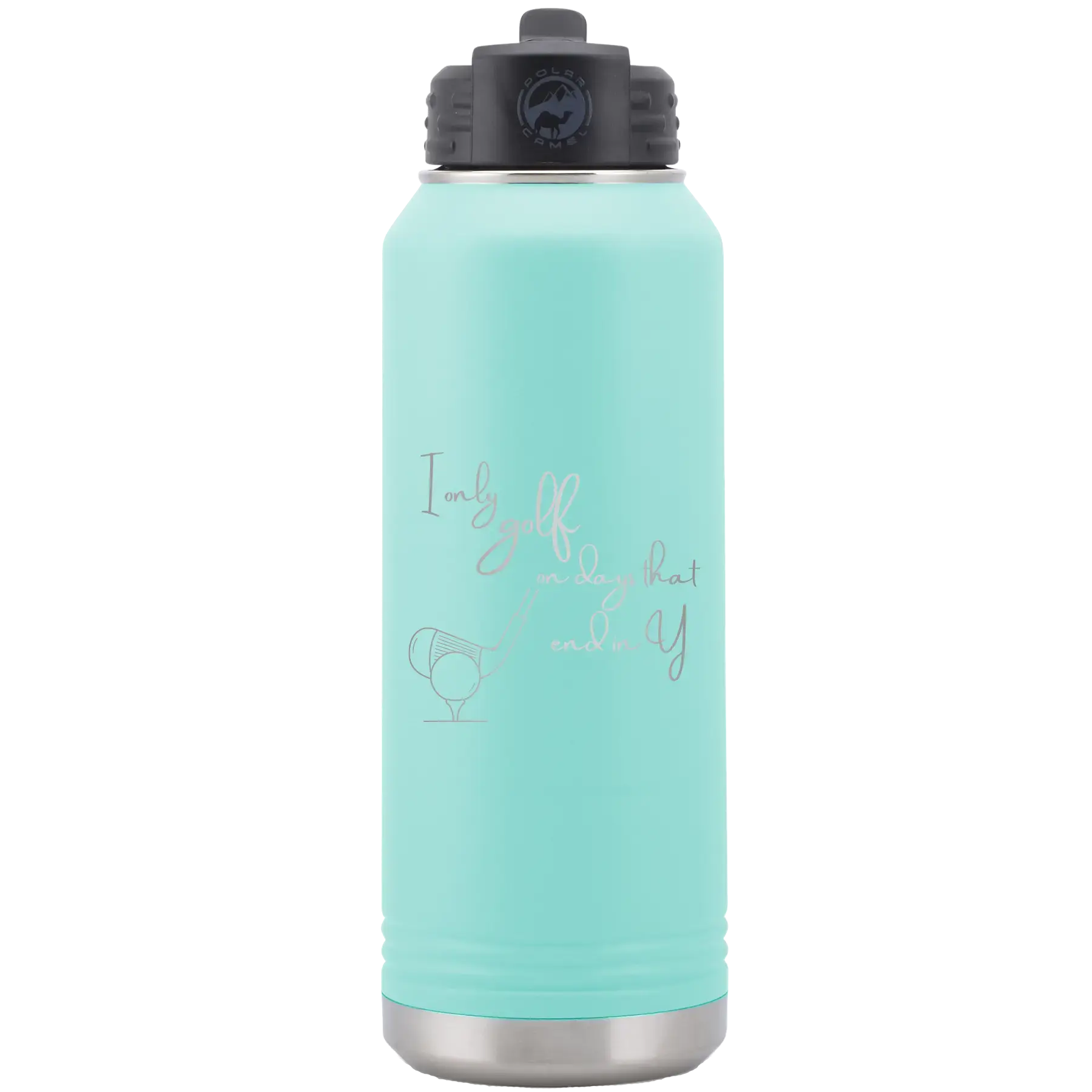 Personalized Days that end in Y 32 oz Water Bottle - Teal