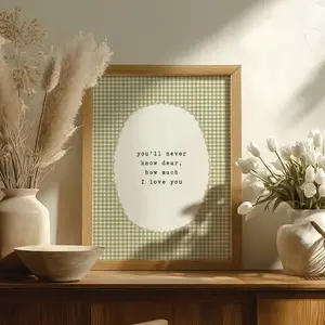 1pc Frameless Canvas Poster, Vintage Grid Letter Print, Baby Quote Wall Art, Ideal for Nursery, Kids Room, Game Room, Bedroom Decor