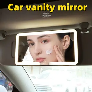 Car Vanity Mirror with LED Lighting High-Definition Color-Accurate Non-Distorted Makeup Mirror for Women's Beauty Accessory in Vehicle