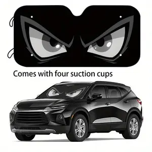 1pc Funny Eyes Car Sun Shade 2 Sizes Available, Best Choice for Holiday Gifts Car Windshield Sunshade, Keeps Your Car Cool, Prevents Interior Aging, Easy to Install with Four Suction Cups, Foldable for Easy Storage, Fun Summer Gift