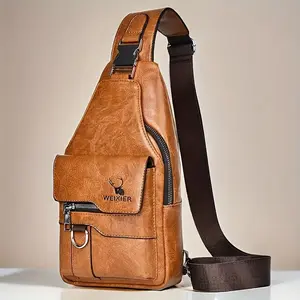 2026 new unisex crossbody bag, fashion retro leisure simple chest bag, large capacity, multi-compartment, waterproof shoulder bag, go out hiking, cycling, fishing, camping daily commuting can be used, multi-color optional